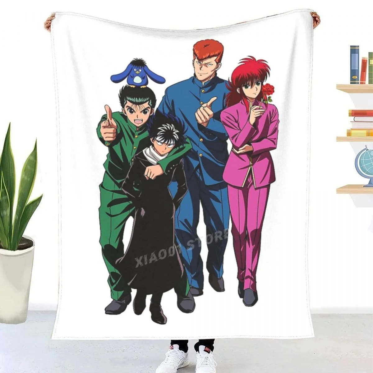 

Yu Yu Hakusho Group Pose Throw Blanket Sherpa Blanket Bedding soft Blankets