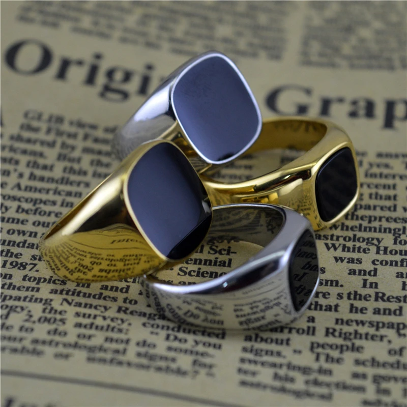 

2021 New Fashion 16mm Geometric Finger Rings for Women Bijoux Wholesale 316l Stainless Steel Men Jewelry Anel Free Shipping