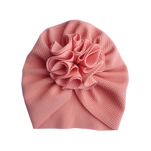 

2020 Cute Flower Baby Hat Soft Cotton Baby Girl Hat Turban Infant Toddler Newborn Baby Cap Bonnet Headwraps Kids Beanie Headband