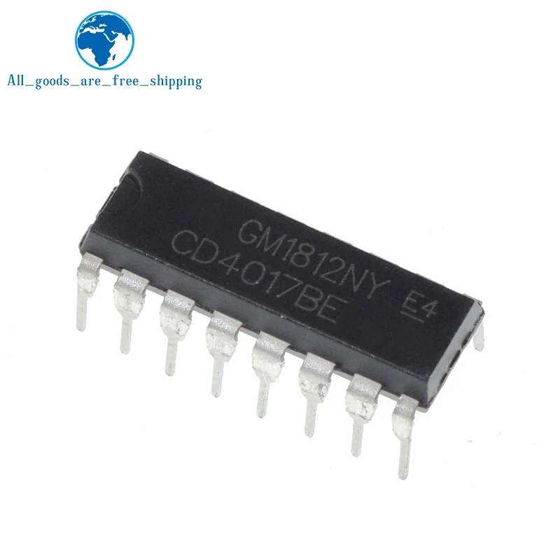 100 шт. CD4017 CD4017B CD4017BE 4017 десятилетний счетчик делителя IC|ic 4017|ic cd401710 pcs |