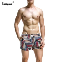 ladiguard men casual shorts 2022 summer new fashion 3d print beach shorts leisure drawstring short pants man running sportwear
