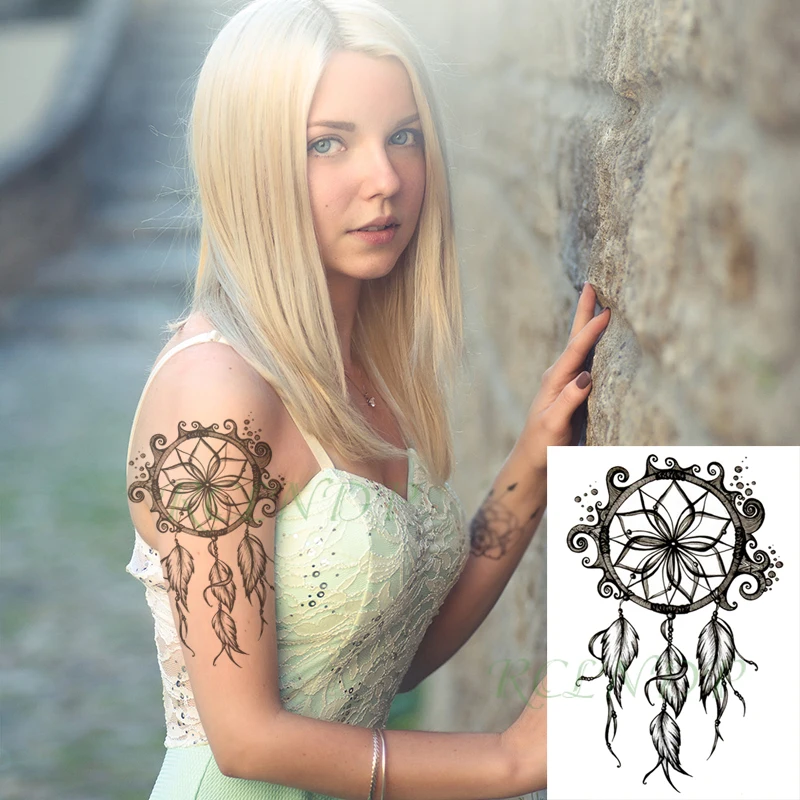 Водонепроницаемая Временная тату-наклейка треугольный геометрический рисунок