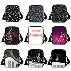 Сумки через плечо с принтом фортепиано, клавиатуры, нот, маленькие мессенджеры с принтом, женская сумка через плечо, сумки через плечо для мальчиков и девочек, сумка для книг