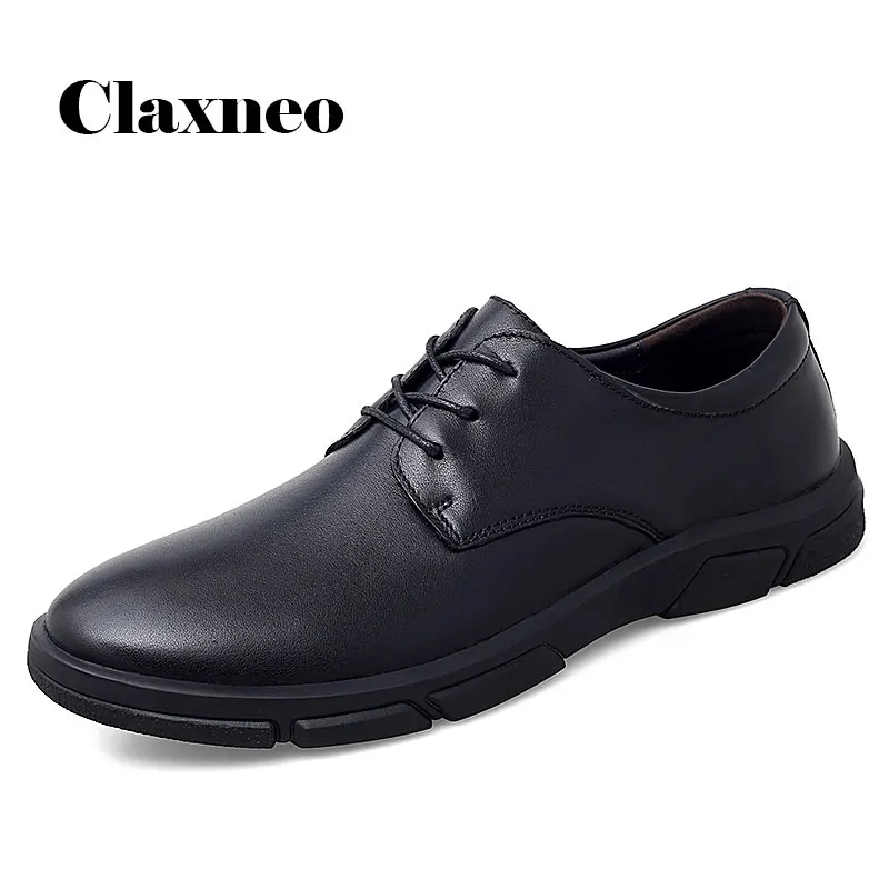 

Мужские классические кожаные туфли, демисезонные туфли дерби из натуральной кожи, Мужская официальная обувь, черные коричневые деловые окс...