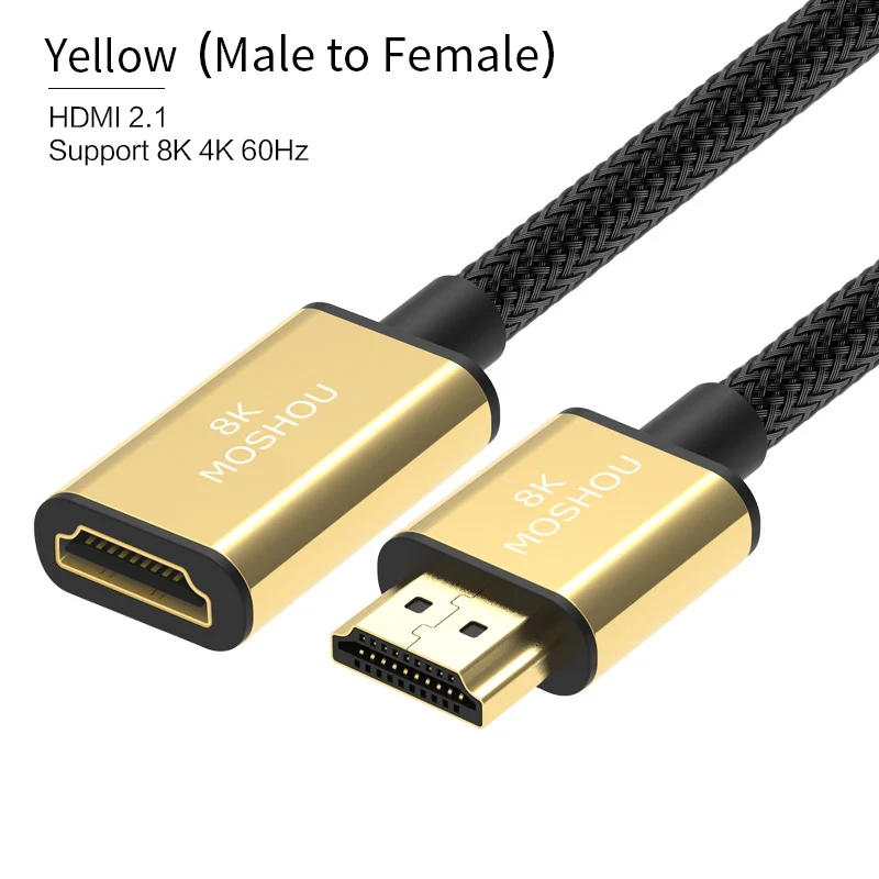 HDMI кабели 2,1 8 к 60 Гц 4 к 120 Гц HDCP2.2 ARC MOSHOU удлинитель видео шнур для усилителя высокой четкости мультимедийный интерфейс - Цвет: HDMI Cables 2.1 8K