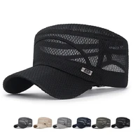 new military hat for men summer breathable mesh army snapback flat hats cadet roof cap casual summer dad caps caps for women