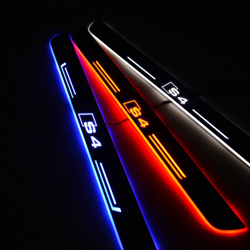 Движущийся светильник светодиодный порог двери автомобиля для ADI S4 2003 2019