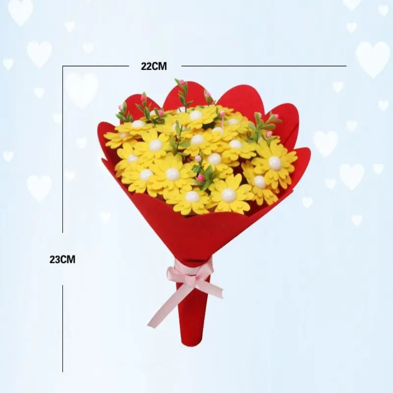 

EVA Button Bouquet Children Educational Toys DIY Holding Flowers Handmade Gift Room Decoration Flower Craft Kits Creative Toys