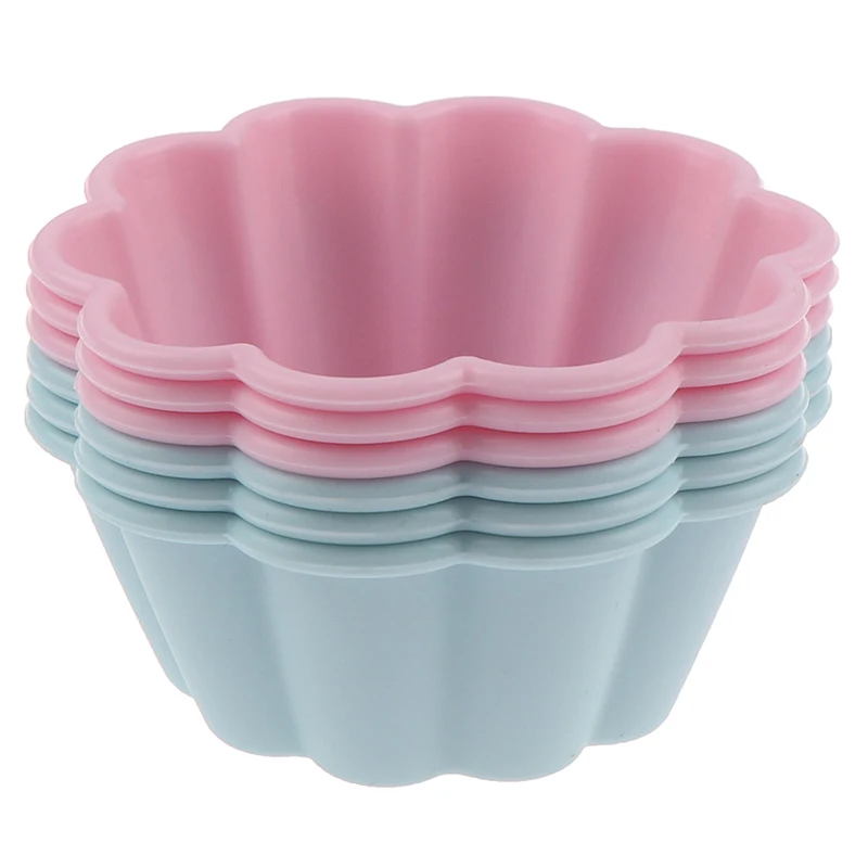 

6 шт./компл. DIY силиконовая форма в виде пирожного в чашке с прессформы выпечки силиконовая форма для выпечки в форме цветка «Маффин»