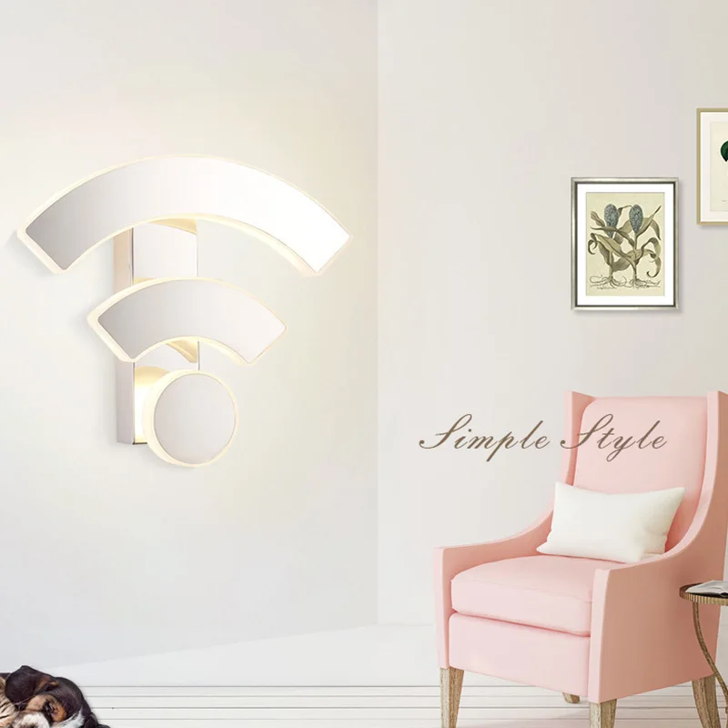 Акриловый настенный светильник с логотипом WiFi светодиодный s для спальни