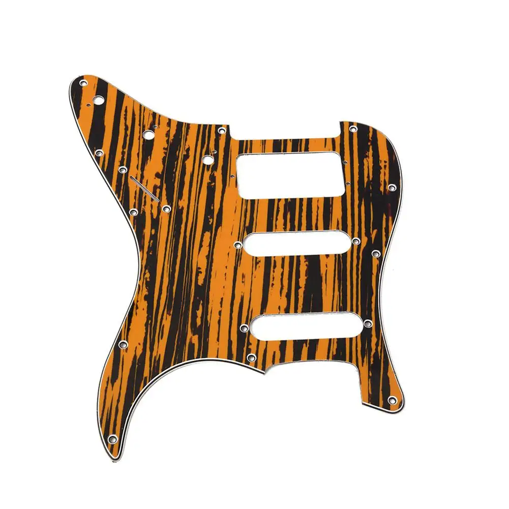 3-Hole SSH Electric Guitar Pickguard Zebrawood Texture Design for American/Mexican Standard Strat Modern Style Part | Спорт и