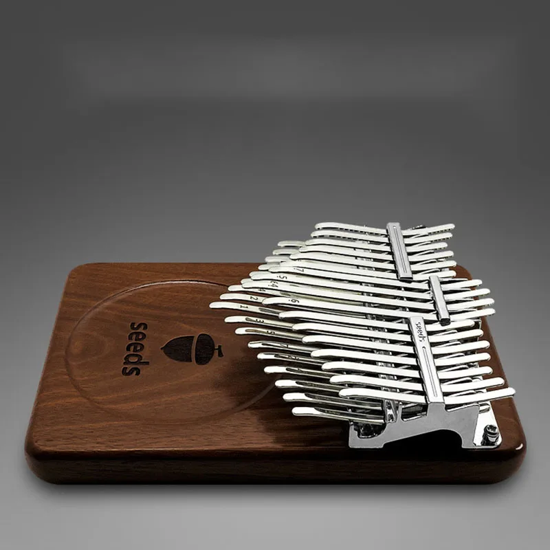 Holder 17 Key Kalimba 34 KeysThumb Piano Black Walnut Musical Instrument Keyboard Professional Teclado With Tuning Hammer HX50MZ