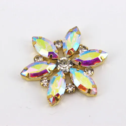Flower Applique 9 Разноцветные стразы со стразами, аппликация с плоским основанием, пришивные стразы с жемчугом для украшения свадебного платья - Цвет: Flower Applique 9