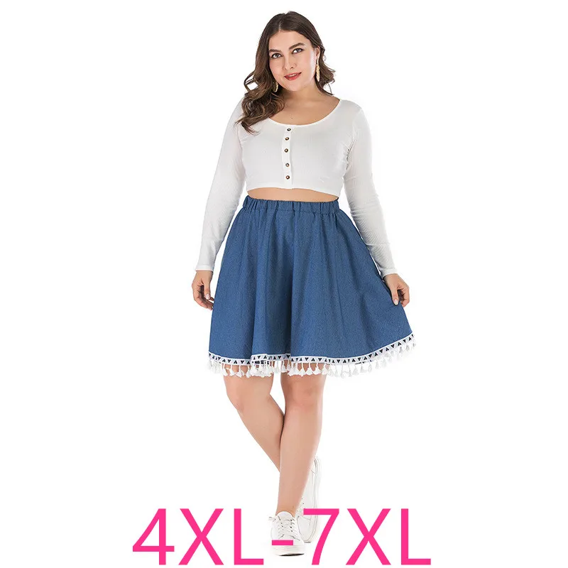 Новое летнее платье размера плюс юбка для женщин большой повседневное