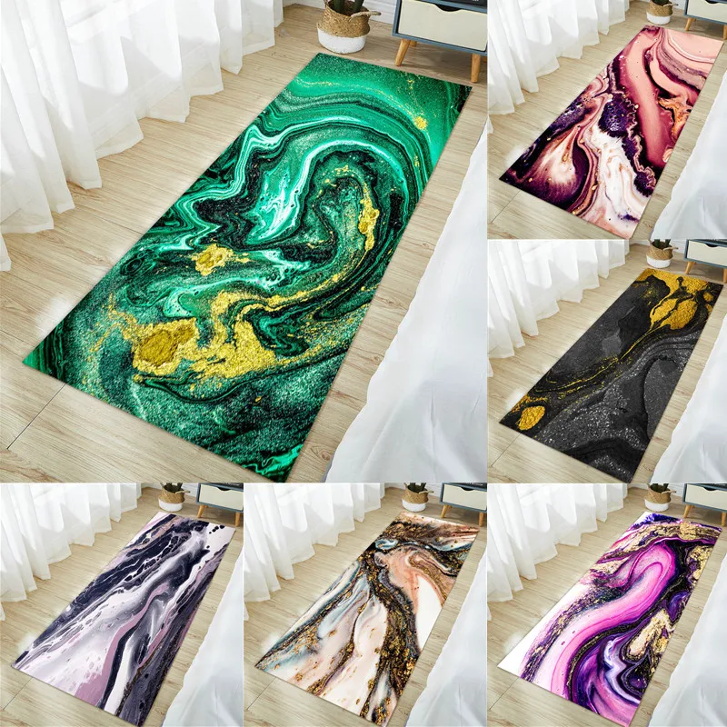

3D Antislip Bedroom Rug Agate Stone Texture Printed Living Room Carpet Large Flannel Floor Mat Area Rug Coffee Table Mat