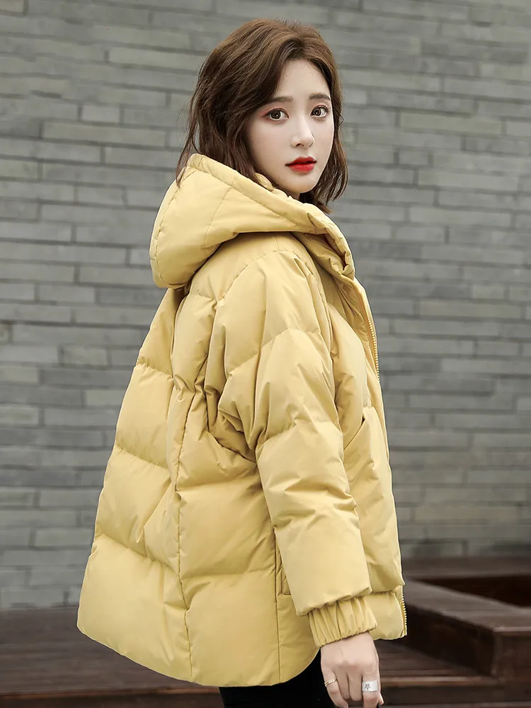 

JCHB 2021 Women's Winter Down Jacket Hooded Coat Female Short Women Parkas 90% White Duck Down Coats Warm Mujeres Abrigos Pph16