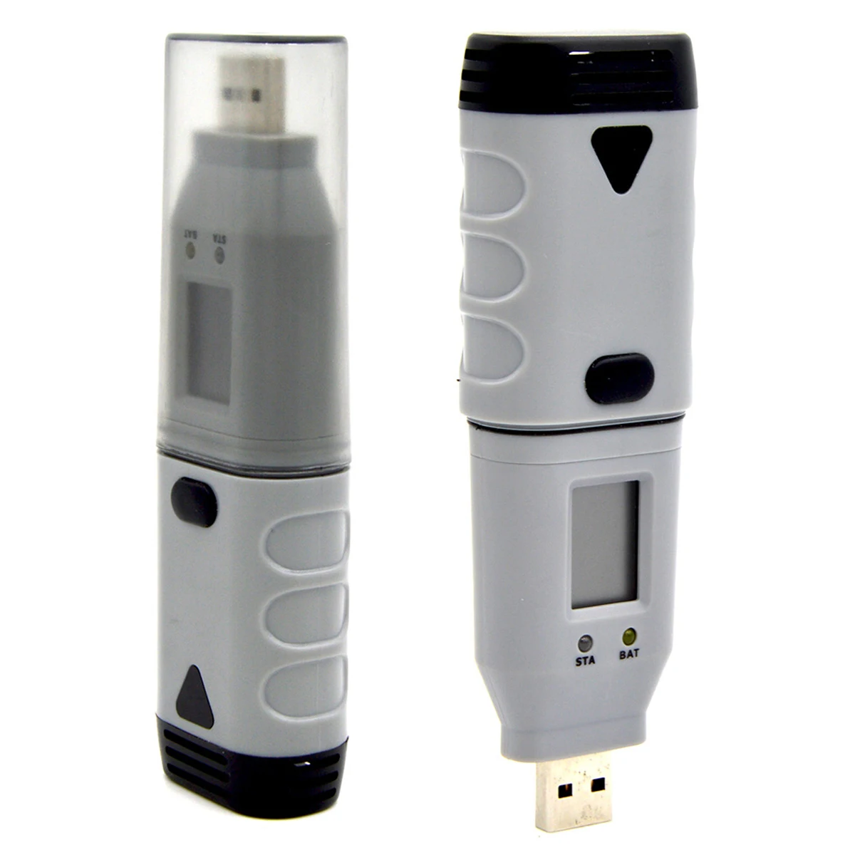 Портативный цифровой USB ЖК дисплей 2 канальный влажность Температура регистратор