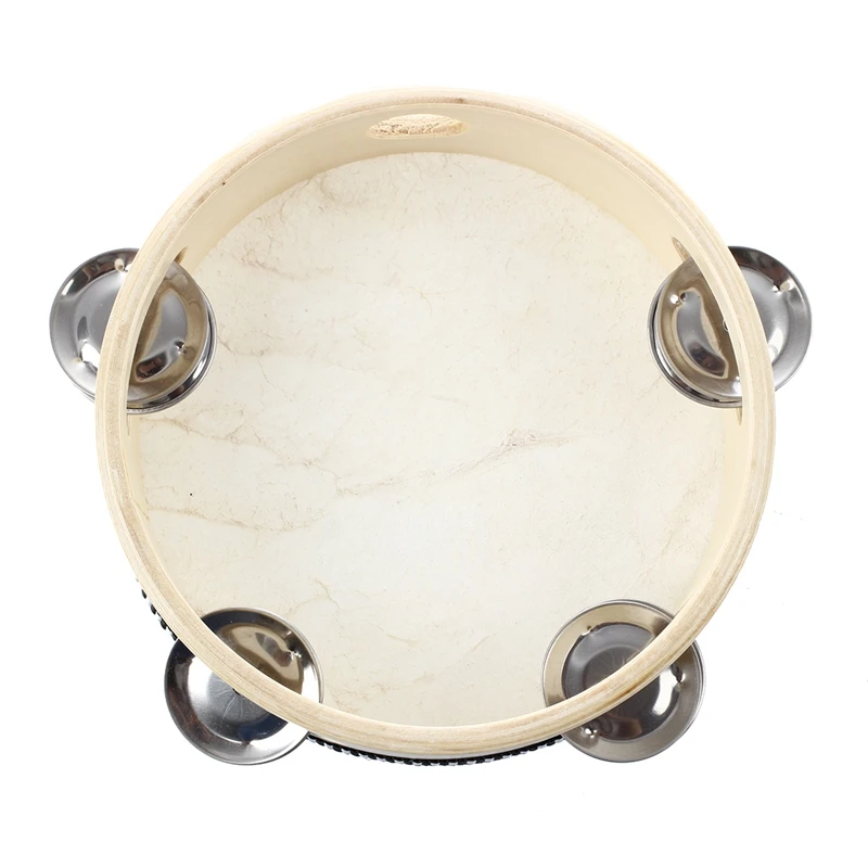 

6" Musical Tambourine Tamborine Drum Round Percussion Gift for KTV Party