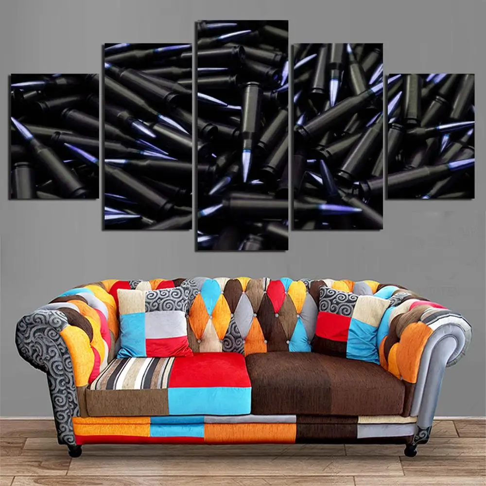 HD 5 панелей Холст Искусство пули Живопись Домашний декор плакат картина для