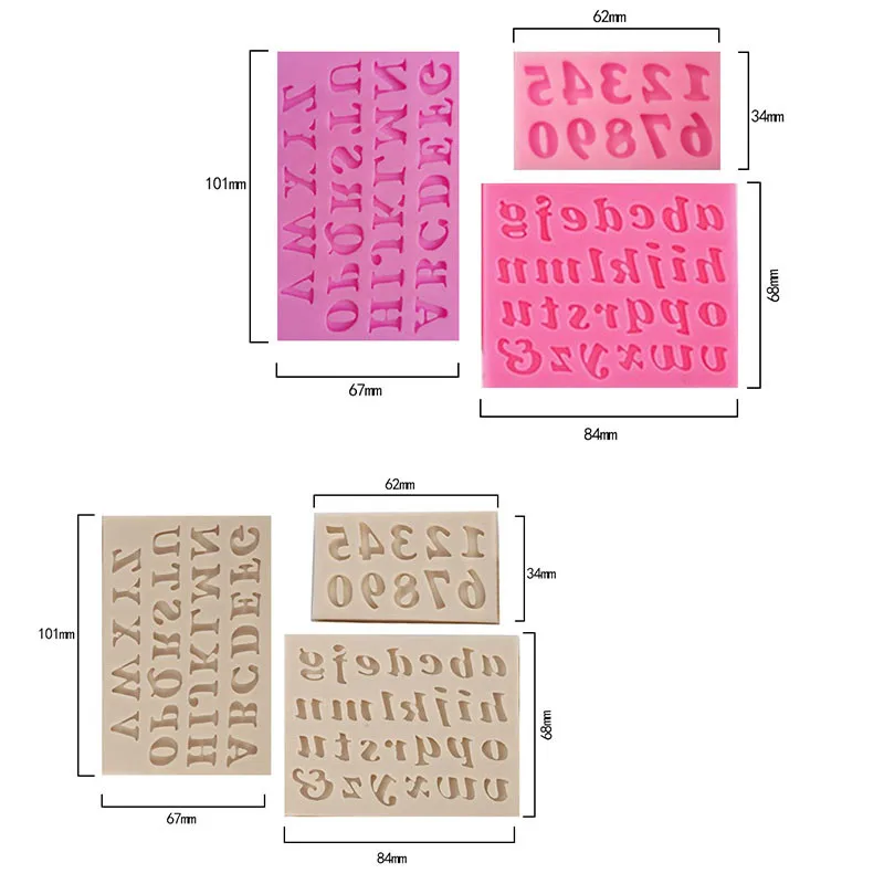 3 шт. силиконовая Цифровая форма для вырезания букв помадки конфет ремесла кексов