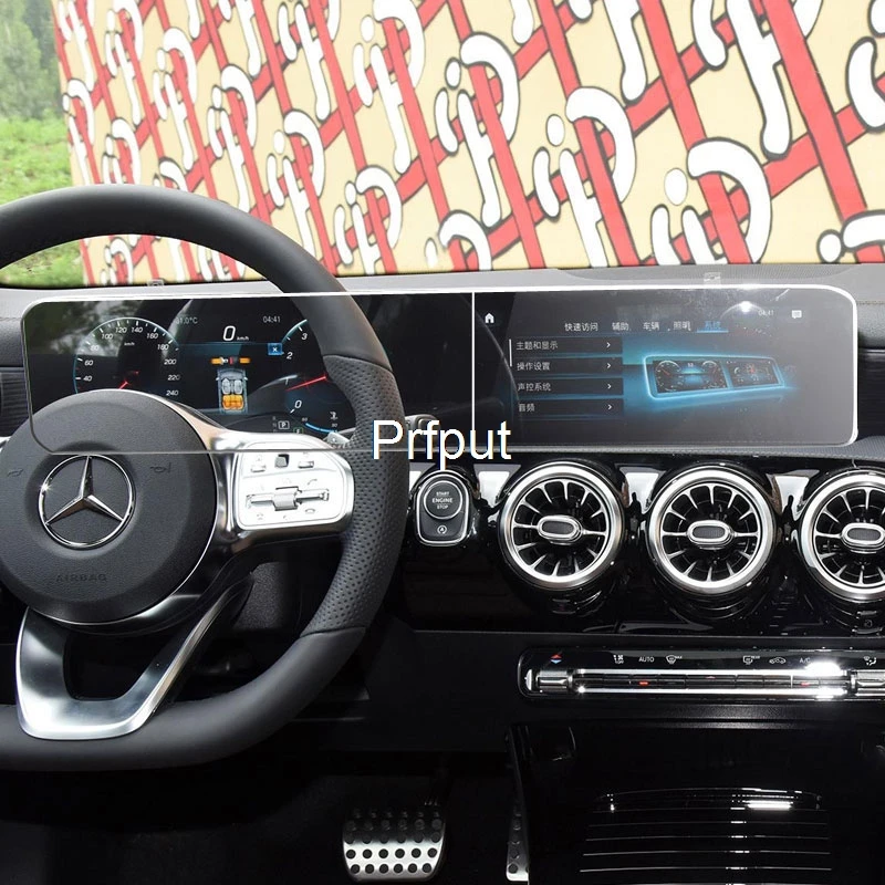 

Tempered Glass Protector Film For Mercedes Benz CLA B Class C118 W247 CLA180/200/220/250 2020+ 10.25Inch Car Navigation Screen