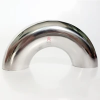free shipping 51mm 304 stainless steel sanitary weld 180 degree bend elbow pipe fitting for homebrew dairy product