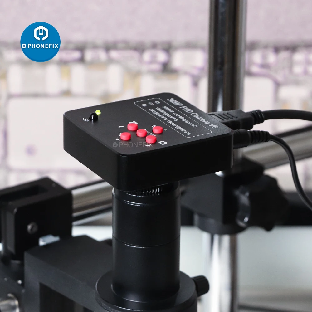Цифровой USB-микроскоп 38MP HDMI видеокамера 360 ° регулируемая подставка для