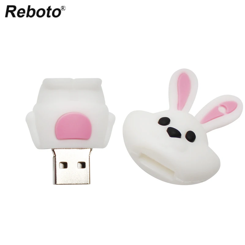 Мини флеш накопитель USB мультяшный силиконовый 64 ГБ 32 16 8 симпатичный диск с