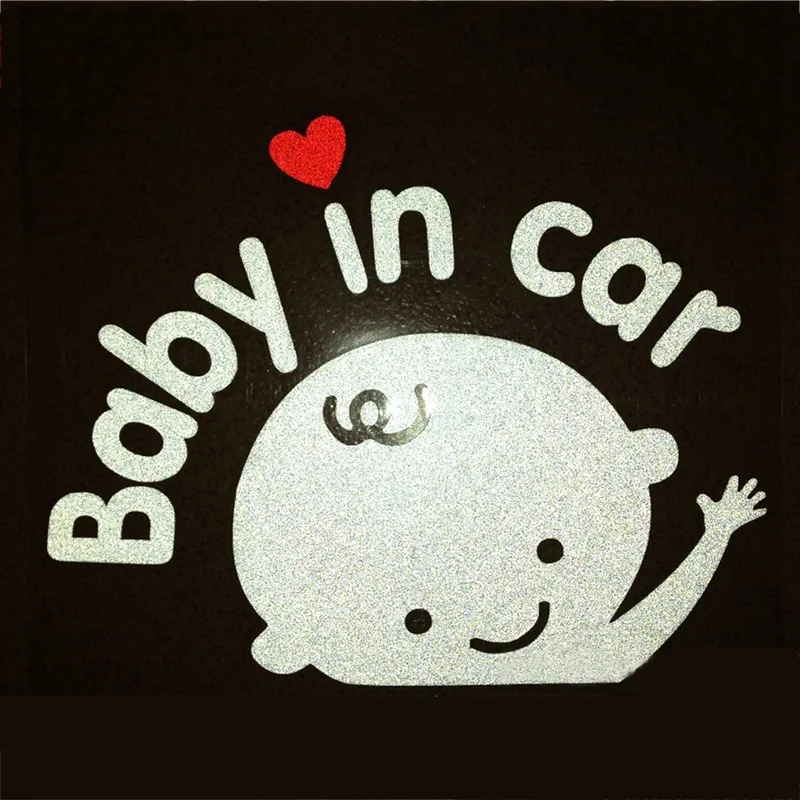 

13X16CM baby in car warning sticker safety car sticker car window warning sign child car sticker