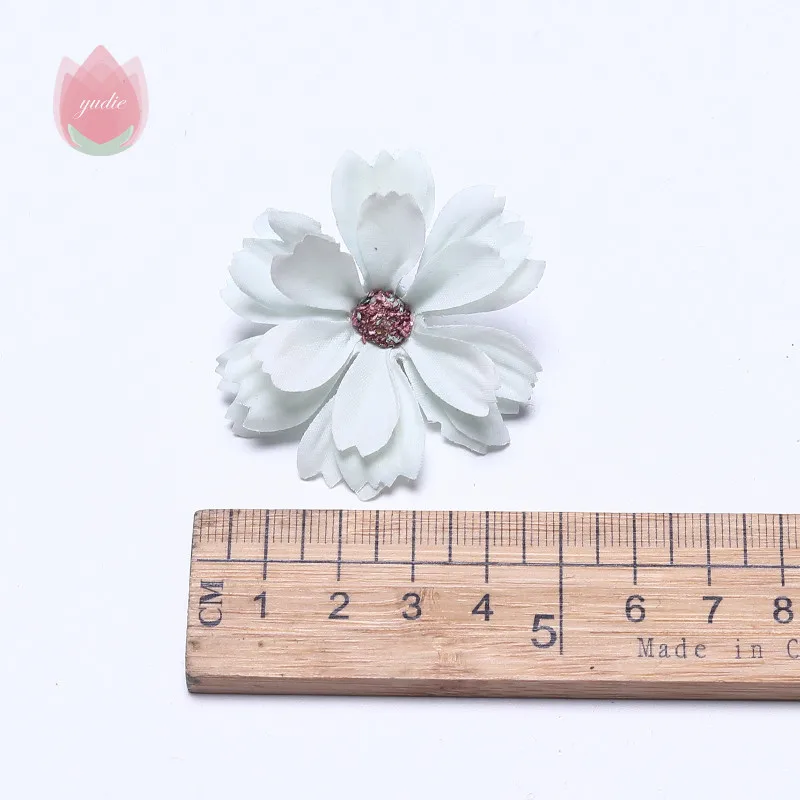 

30/50/100Pcs 4.5 Cm Silk Daisy Flower Head Mini Artificial Flower Decor Home Wedding Decoration Diy Wreath Headdress Fake Flower
