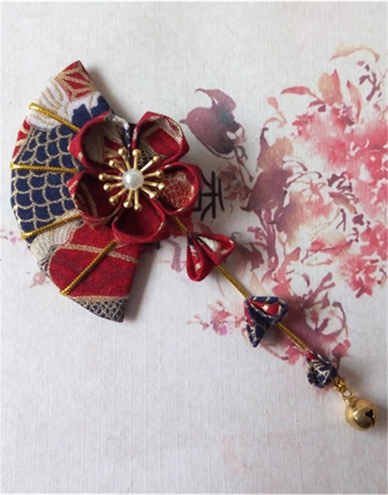 1 шт. заколка для волос в японском стиле с цветочным узором кимоно ханьфу Косплей