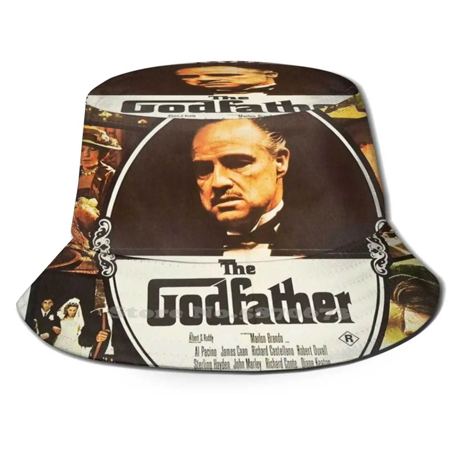 

The Godfather Vintage Poster Bucket Hat Sunscreen Hats The Godfather Francis Coppola Robert De Niro Tony Montana Al Pacino Bong