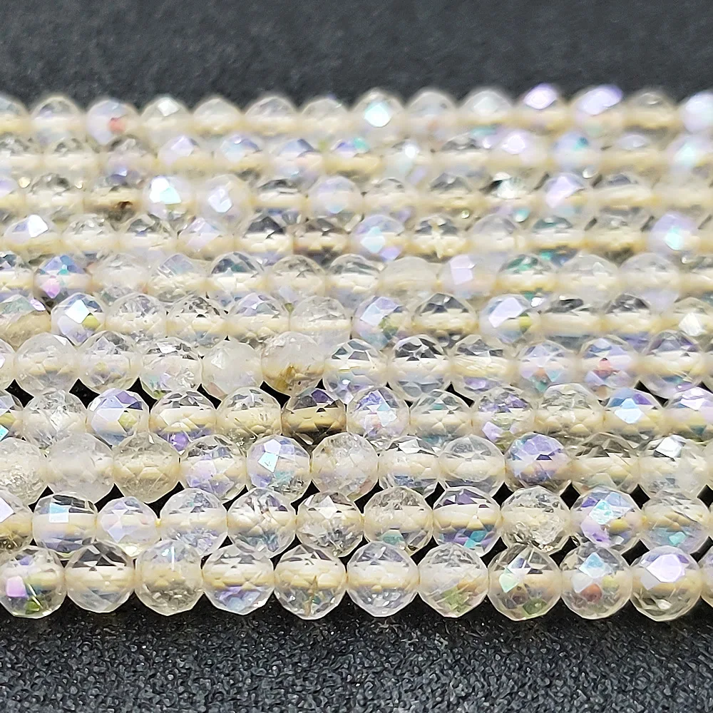 Natural Stone Golden Sun Faceted Loose Beads 3-4mm Fine Colorful For DIY Bracelet Necklace Earring Accessories | Украшения и