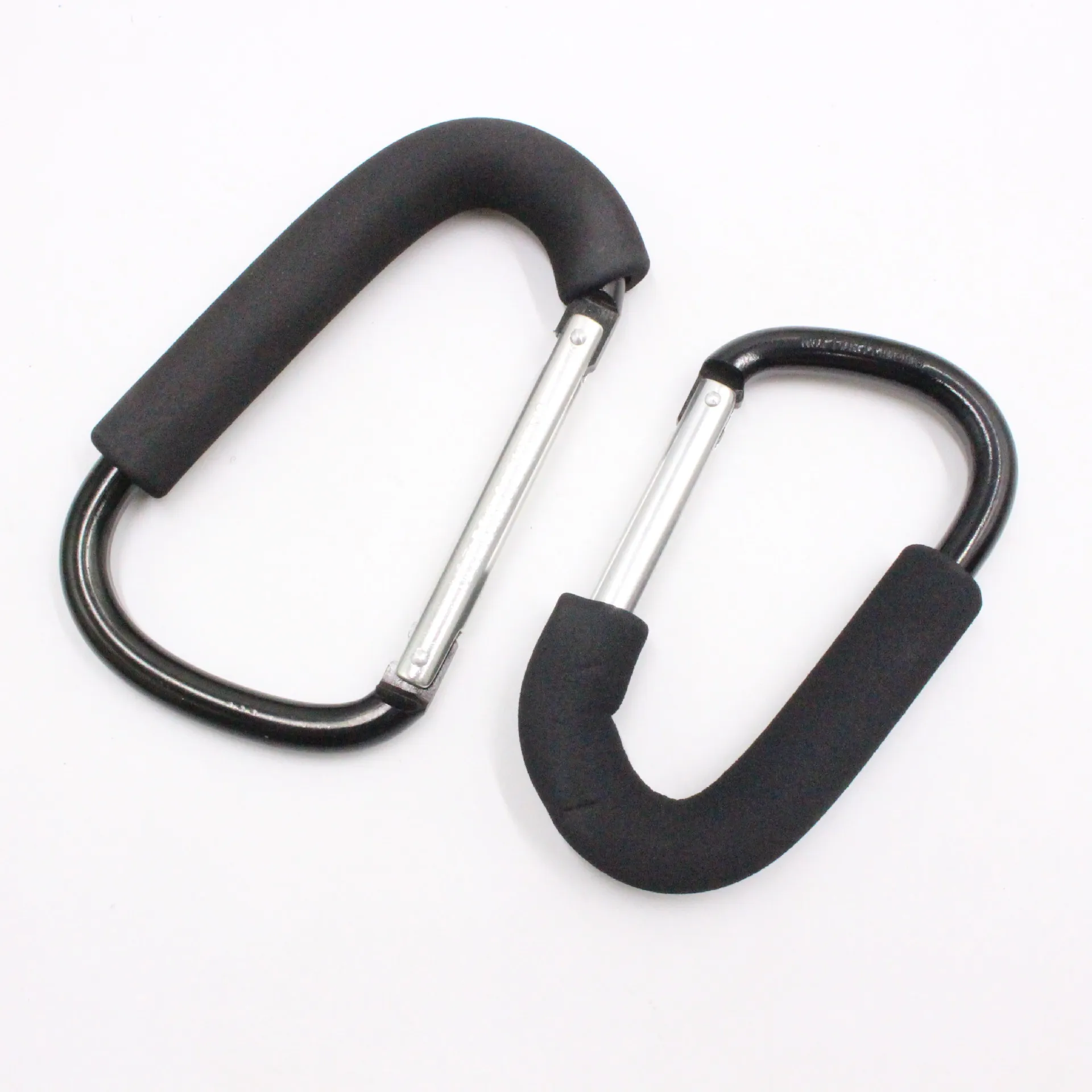 

360 degree rotation high quality nylon velcro baby carriage hook aluminum alloy mountaineering buckle baby carriage accessories