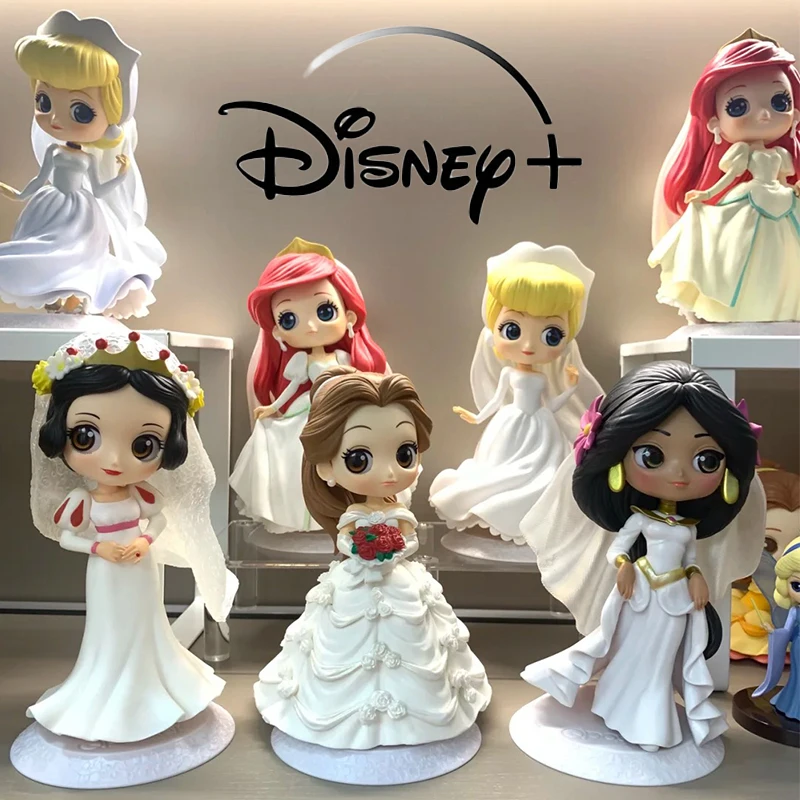 

Фигурки героев мультфильма Disney, принцесса Золушка, красавица и Ариэль, свадебное платье, ПВХ, игрушки для девочек
