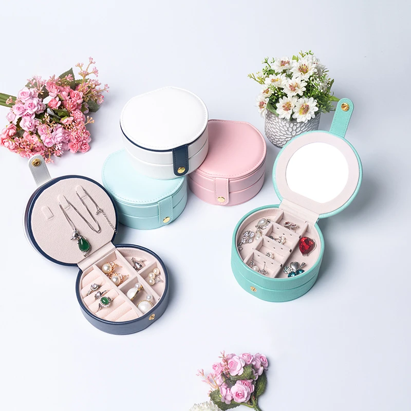 Новый список простой r Японии и Кореи Однослойные серьги Часы Кольцо Хранение коробки из искусственной кожи для вечеринки сестры День рождения подарок.