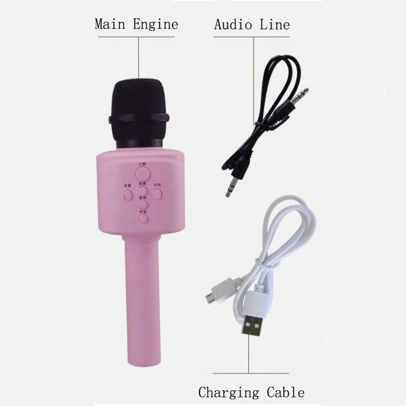 Детские эмулированный микрофона караоке USB Беспроводной микрофон музыкальная
