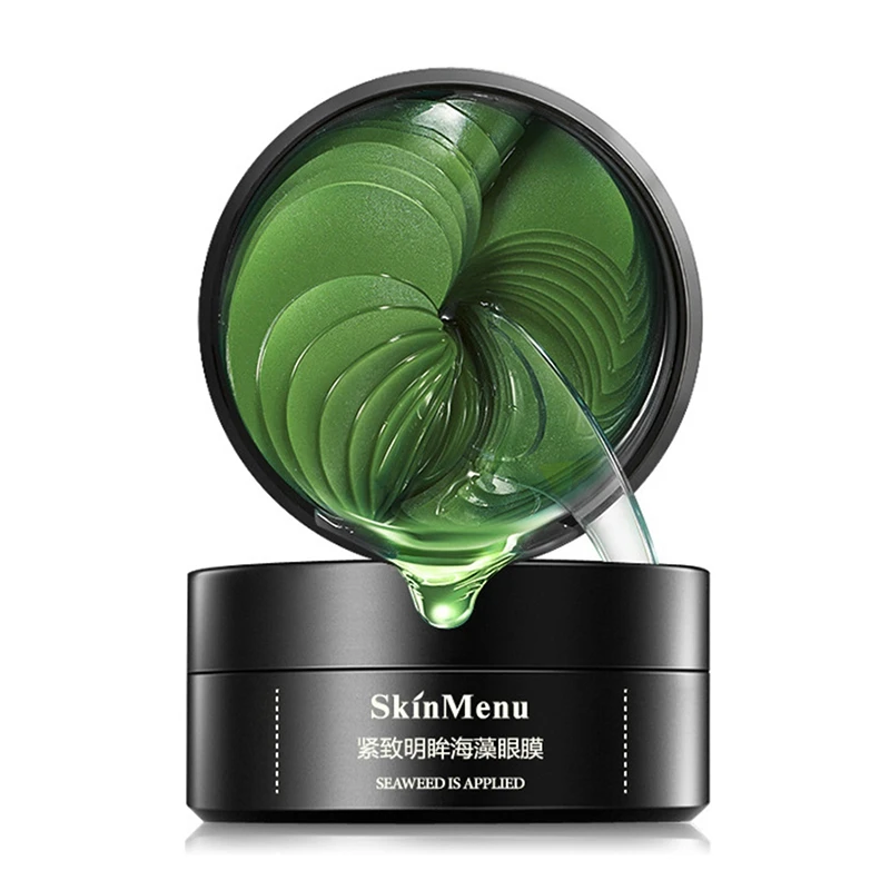 Меню кожи 60 шт зеленый коллаген водорослевый маска для глаз гелевая пластыри