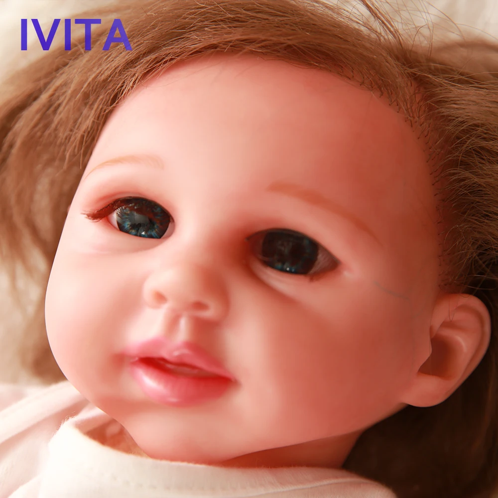Милая силиконовая кукла IVITA DS1802 ручной работы Реалистичная игрушка для маленькой