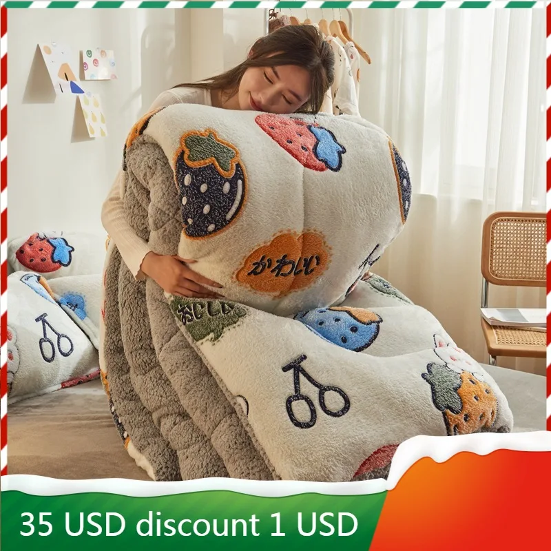 

Зимнее бархатное одеяло Горячая Распродажа из ягненка, утолщенное теплое Флисовое одеяло, Роскошное Одеяло для студенческого общежития