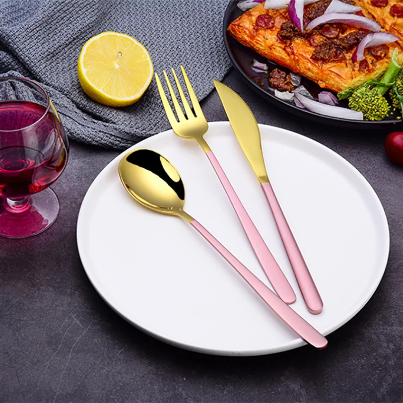 Многоразовая посуда из нержавеющей стали 304 столовые приборы для путешествий