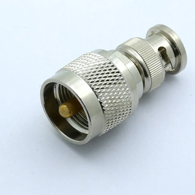 10 шт./лот BNC штекер UHF PL259 прямой адаптер RF коаксиальный конвертер-соединитель