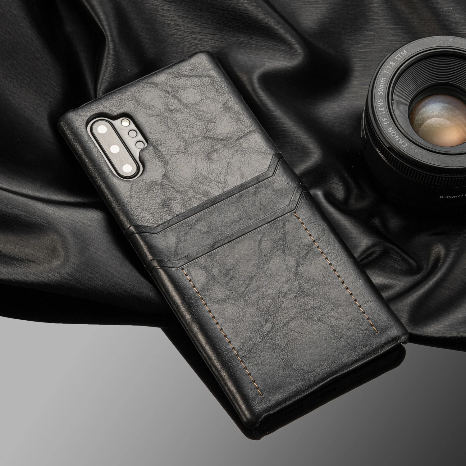 Чехол для держателя карты для samsung Galaxy Note 10 Plus Note10 Note10+ Coque роскошный кожаный тонкий кошелек ударопрочный жесткий чехол для задней панели etui