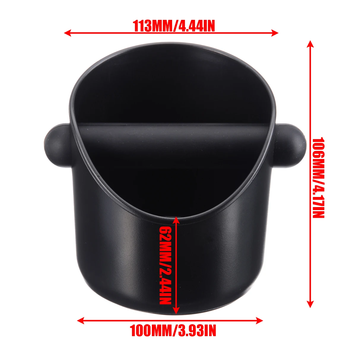 Черный контейнер из АБС пластика для кофе эспрессо с ручкой бариста