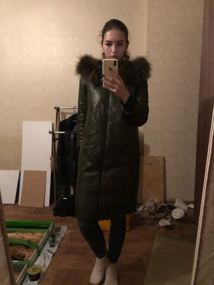 Зимнее модное Брендовое пальто из 90% утиного пуха с капюшоном и большим воротником из натурального меха, женские длинные пуховики из натуральной кожи, большие размеры, wq767