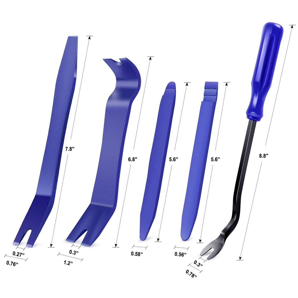 5 шт. инструмент для снятия автомобильных зажимов аудио и двери съемник рычажный