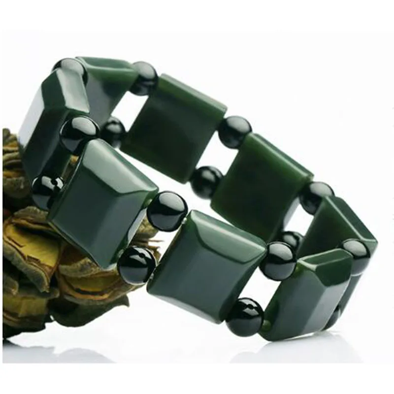 

Natural Jade Bracelet Natural Hetian Qingyu Bracelet Jewelry Men's Fine Jewelry Hetian Qingyu, Xinjiang Bracelet