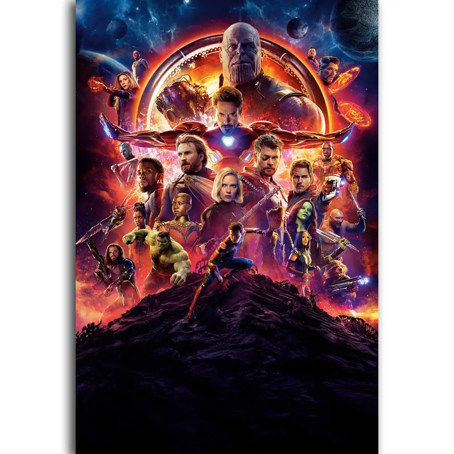 MQ3538 хит, Мстители, Бесконечная война, Мстители 3, фильм MARVEL, художественный плакат, Шелковый Холст, украшение для дома, Настенная картина, печать - Цвет: Avengers Infinity 03