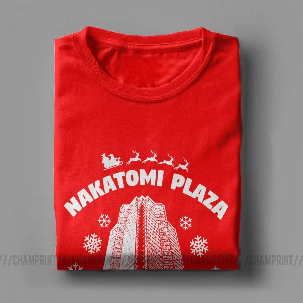 Мужская футболка Nakatomi Плаза, забавная футболка с коротким рукавом для рождественской вечеринки 1988, футболка с круглым вырезом, одежда из хлопка, 4XL 5XL, футболка