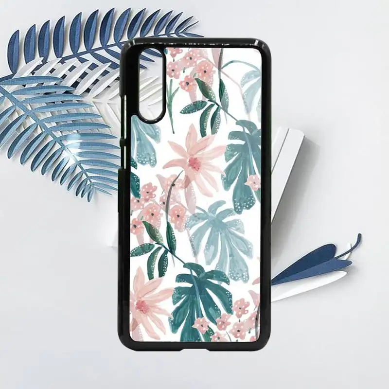 

Retro Leaves plant pattern Phone Case PC For Samsung galaxy S note 8 9 20 10 e lite2019 plus pro ultra